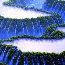 Схема вышивки «Водопады Игуасу, Аргентина.»