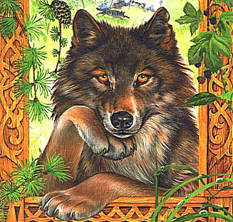 Сказочный волк - волк, животные, сказка - оригинал