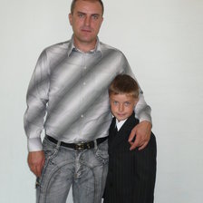 Схема вышивки «папа с сыном»