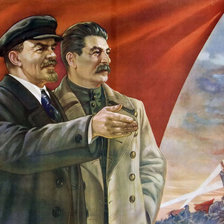 Оригинал схемы вышивки «Ленин и Сталин» (№542383)