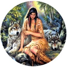 Схема вышивки «Девушка племени Майя»