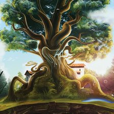 Схема вышивки «волшебное дерево»