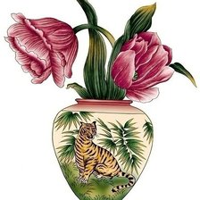 Оригинал схемы вышивки «Тюльпаны» (№547793)