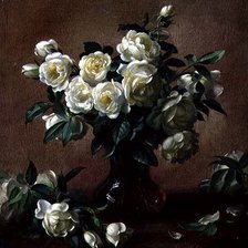 Схема вышивки «A CARNIVAL OF WHITE ROSES»