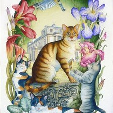 Оригинал схемы вышивки «мир кошек» (№551270)