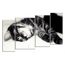 Схема вышивки «Спящий котенок»