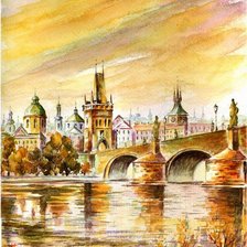 Схема вышивки «Прага. Карлов мост.»
