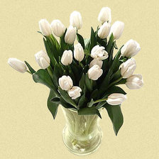 Схема вышивки «натюрморт белые тюльпаны»