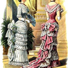 Оригинал схемы вышивки «Викторианская мода» (№562379)