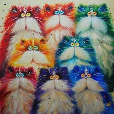 Схема вышивки «Серия "Забавные кошки"»