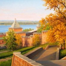 Оригинал схемы вышивки «Н.Новгород. Кремль. Осень» (№565923)