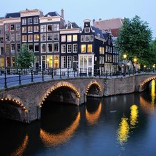 Оригинал схемы вышивки «вечерний Амстердам» (№573417)