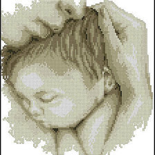 Оригинал схемы вышивки «мама с малышом» (№574194)