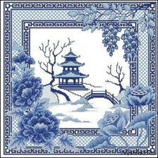 Схема вышивки «пагода»