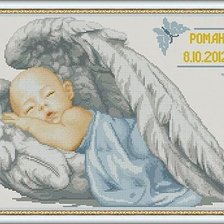 Оригинал схемы вышивки «Ангел» (№583813)