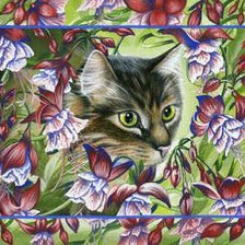 Оригинал схемы вышивки «кошачий портрет» (№589836)