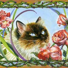 Оригинал схемы вышивки «кошачий портрет» (№589837)