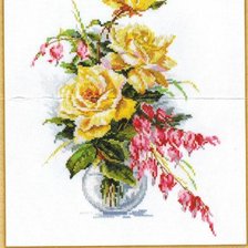 Схема вышивки «Желтые розы»