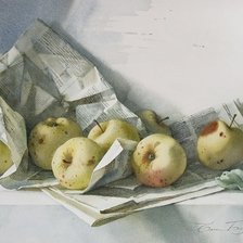 Схема вышивки «натюрморт с яблоками»
