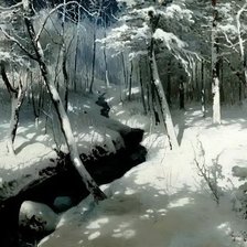 Схема вышивки «Зимой в лесу»