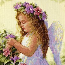 Схема вышивки «цветочный ангел»