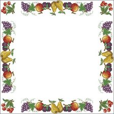 Схема вышивки «фрукты на скатерте»