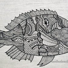 Схема вышивки «Рыба моя))»