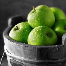 Схема вышивки «зеленые яблочки»