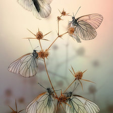 Оригинал схемы вышивки «бабочки» (№615346)
