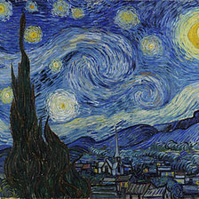 Схема вышивки «Ван Гог. Звездная ночь»