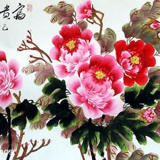 Схема вышивки «японские цветы»