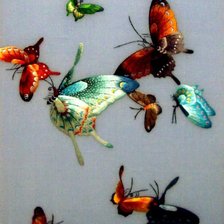 Схема вышивки «Китайская живопись, бабочки»