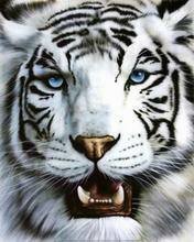 Оригинал схемы вышивки «белый тигр» (№619426)