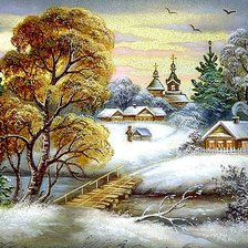 Зимнее село