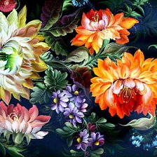 Схема вышивки «Красивые цветы»