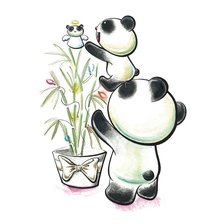 Оригинал схемы вышивки «Новый год для панды» (№624590)