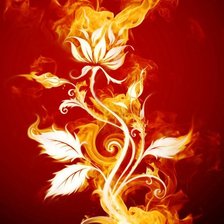 Оригинал схемы вышивки «огненной цветок» (№630218)