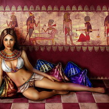 Схема вышивки «египетская девушка»