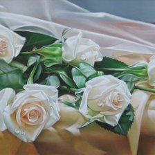 Оригинал схемы вышивки «белые розы» (№631347)