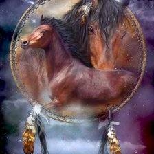 Схема вышивки «Дух коня (Carol Cavalaris)»
