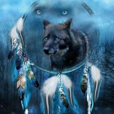 Схема вышивки «Дух черного волка (Carol Cavalaris)»