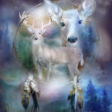 Схема вышивки «Дух белого оленя (Carol Cavalaris)»