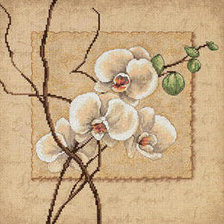 Схема вышивки «орхидея подушка»