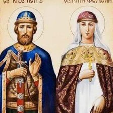 Схема вышивки «Святые Пётр и Феврония (покровители семьи)3»