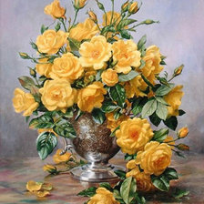 Оригинал схемы вышивки «желтые розы» (№643502)