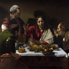 Схема вышивки «The Supper at Emmaus 1601»