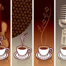 Схема вышивки «Музыкальная кофейня»