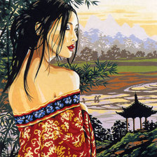 Оригинал схемы вышивки «Красота Азии» (№646336)