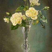Схема вышивки «Розы в хрустальной вазе»