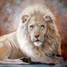 Схема вышивки «белый лев»
